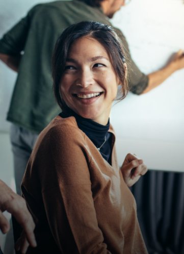 Woman sharing healthy smile