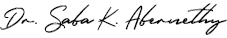Signature of Saba K Abernethy D M D F A G D